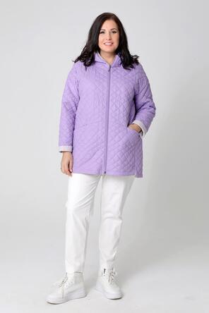Женская стеганая куртка plus size DW-24126, цвет сиреневый, фото 1
