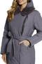 Женское зимние пальто Литояни цвет серо-сиреневый, фото 3