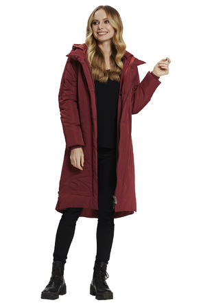 Зимнее пальто с капюшоном DIMMA артикул 2120 цвет кирпичный, фото 2