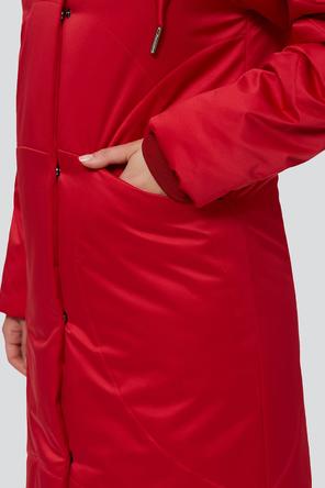 Женский утепленный плащ Аина, D'IMMA fashion studio, цвет красный, фото 5