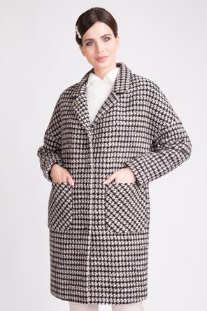 Женское пальто Electra Style, цвет бежево-черный, фото 4