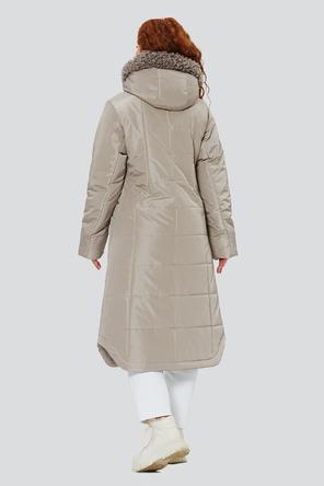 Зимнее пальто Кармен, D`IMMA Fashion Studio, цвет серо-бежевый, вид 2