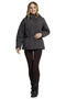 Зимняя куртка женская с капюшоном Димма артикул 2124 цвет темно серый, вид 1