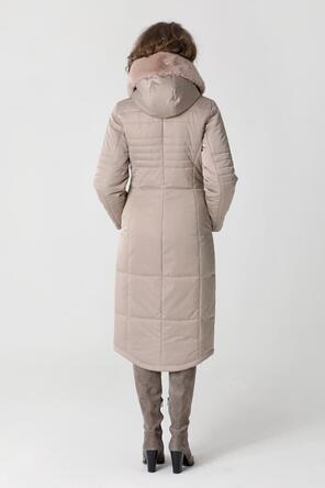 Женское зимнее пальто DW-23402, цвет тем. бежевый, фото 2