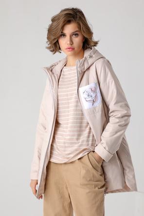 Женская длинная куртка DW-23116,  DizzyWay, цвет светло-бежевый, фото 5