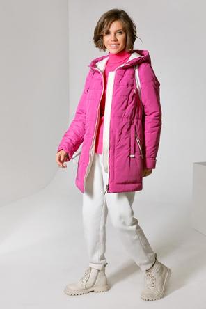 Зимняя куртка с капюшоном DW-22420, цвет темно-розовый, фото 2
