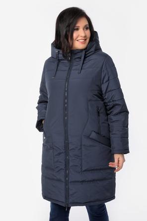 Зимнее пальто женское DW-21425 цвет темно-синий, фото 4