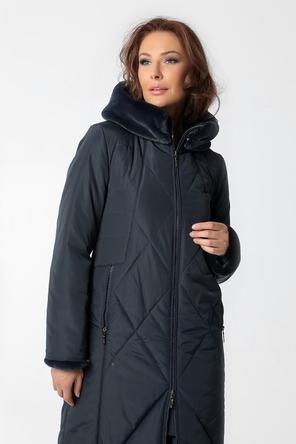 Женское зимнее пальто Dizzyway арт. DW-21403, цвет темно-синий, фото 3