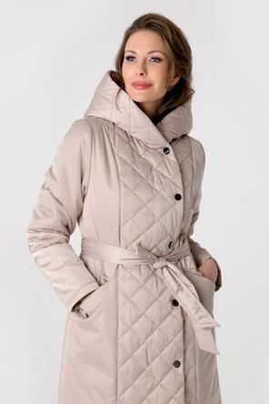 Пальто с капюшоном DW-23308, цвет бежевый vid3