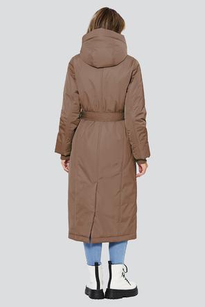 Зимнее пальто с капюшоном Пальмера Димма артикул 2314 цвет светло-коричневый фото 09