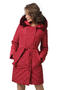 Зимнее стеганное пальто Катрин, цвет красный