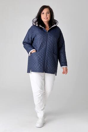 Женская стеганая куртка plus size DW-24126, цвет темно-синий, фото 1