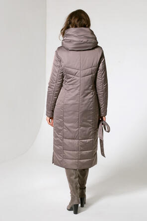 Зимнее женское пальто DW-22405, цвет серо коричневый, вид 4