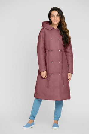 Пальто с капюшоном Урсула, цвет прелая вишня