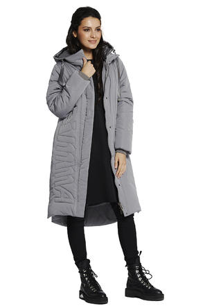 Зимнее пальто с капюшоном DIMMA артикул 2120 цвет серый, фото 1