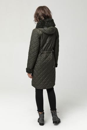 Женское стеганое пальто DW-21332, цвет темно-хаки, фото 02