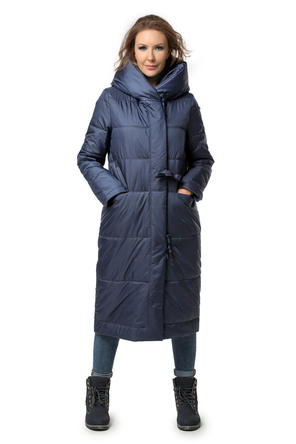 Зимнее женское пальто Нерия, цвет темно синий, вид 1