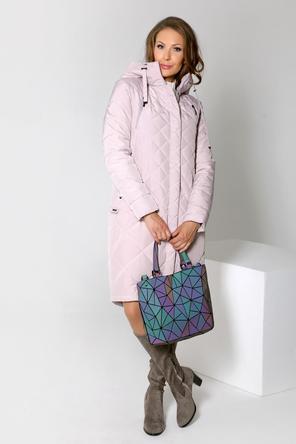 Зимнее пальто DW-22411, цвет серо-розовый, фото 5