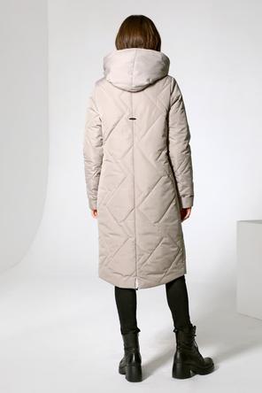 Зимнее пальто с капюшоном DW-22407, серо-бежевого цвета, сторона 2