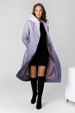 Пальто с капюшоном DW-23306, цвет сиреневый, фото 4