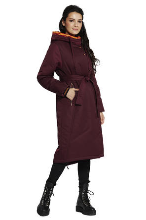 Зимнее пальто с капюшоном Олона, тм Димма цвет винный, вид 2