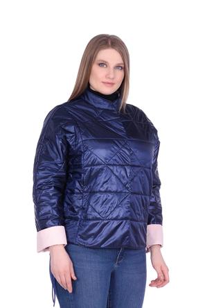Куртка стеганая LZ-20110, цвет темно синий, вид 2