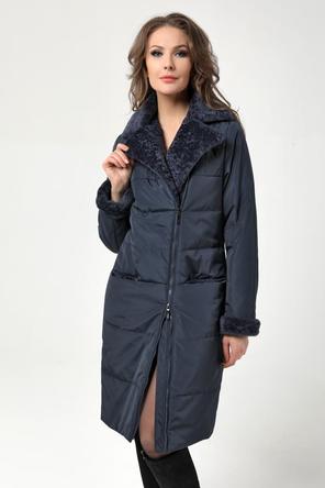 Женское стеганое пальто DW-21305, цвет темно-синий, фото 04
