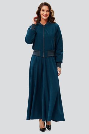 Куртка-бомбер Ева, DI-2357, бренд Димма Фешн, цвет сине-зеленый, фото 1