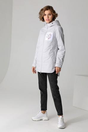 Женская длинная куртка DW-23116,  DizzyWay, цвет светло-серый, фото 1
