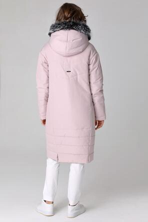 Зимнее пальто DW-23406, цвет серо-розовый, вид 3