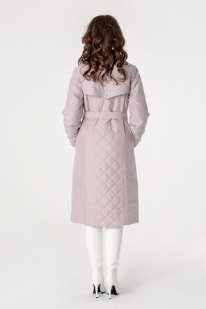 Стеганое пальто DW-23309, цвет серо-розовый фото 2