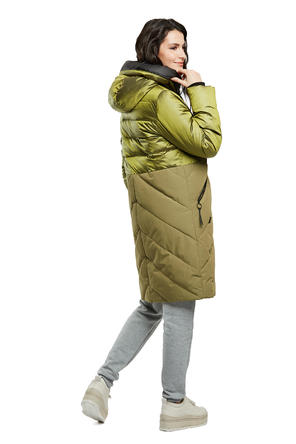 Зимнее пальто Элла, российского производства от D'imma Fashion, цвет салатовый