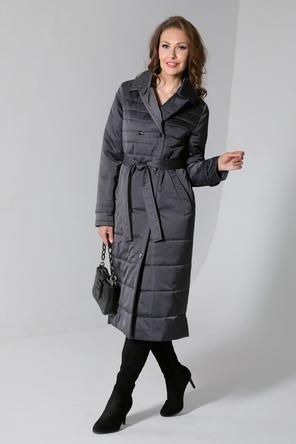 Женское стеганое пальто DW-22308, цвет графитовый, фото 03