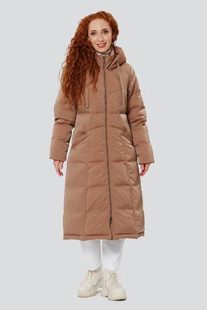 Длинное зимнее пальто Борджа, D'imma F.S., цвет темно-бежевый, вид 1