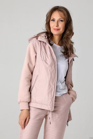 Женская весенняя куртка DW-23126, Dizzyway, цвет серо-розовый, фото 5