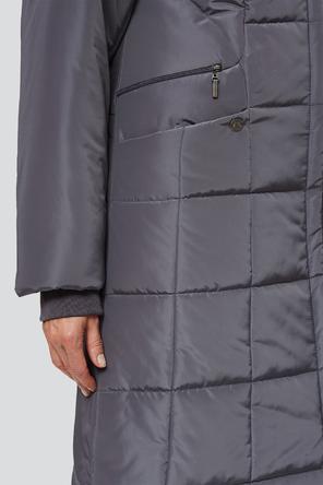 Зимнее пальто Кармен, D`IMMA Fashion Studio, цвет серо-фиолетовый, вид 5