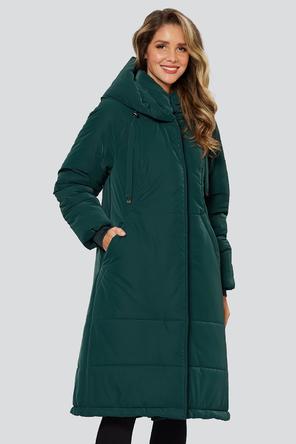 Зимнее пальто с капюшоном Регина Димма, артикул 2309, цвет зеленый, фото 01