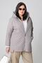 Женская стеганая куртка plus size DW-24126, цвет серо-бежевый, фото 5