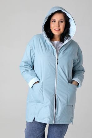 Женская куртка plus size DW-23129, цвет голубой, фото 5