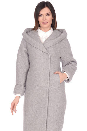 Пальто с капюшоном Лилия, цвет серый