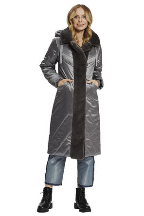 Стеганое зимнее пальто Матера от Dimma, цвет серый, фото 2