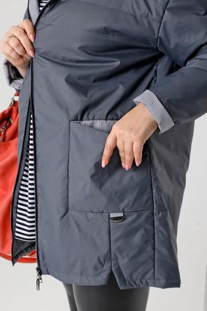 Женская куртка plus size DW-23129, цвет темно-серый, фото 4