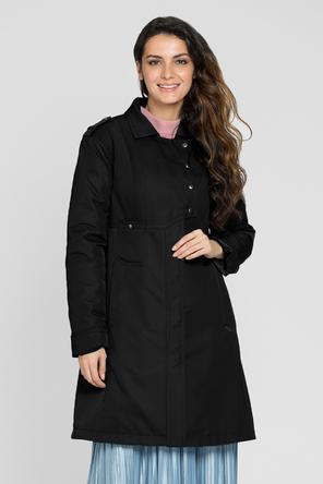 Утепленное пальто, цвет черный