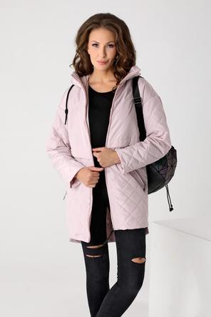 Куртка с капюшоном DW-23124, фирма Dizzyway, цвет серо-розовый, вид 4