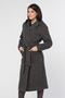 Трикотажное пальто с капюшоном артикул VLL-1518  цвет темно серый