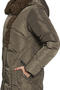 Зимняя куртка с капюшоном Димма артикул 2108 цвет хаки вид 4