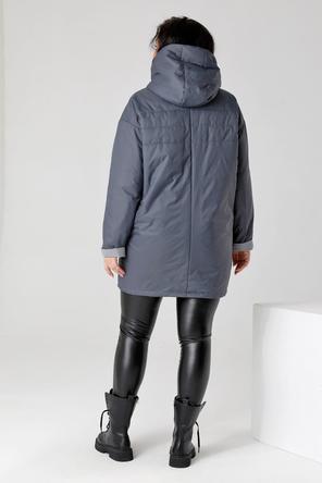 Женская куртка plus size DW-23129, цвет темно-серый, фото 2
