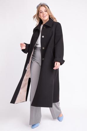 Пальто plus size арт. ES-6-0125t, Electrastyle цвет черный, вид 3