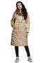Зимнее пальто с капюшоном Димма арт 2110 цвет бежевый, фото 1