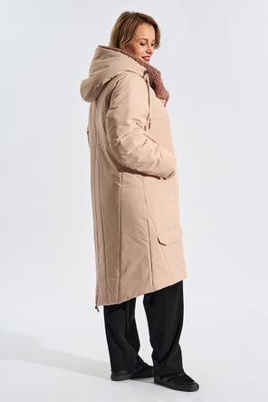 Женское зимнее пальто Адель, цвет светлый персиковый, вид 2